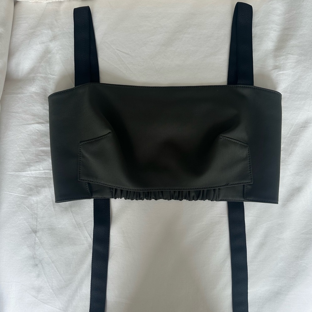 Zara Elegant Black Ruched Top
